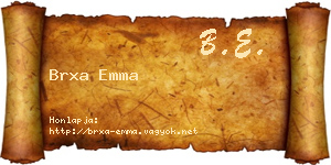 Brxa Emma névjegykártya